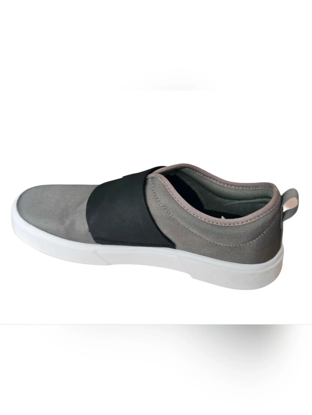 PUMA El Rey II Slip-On Grey Black Canvas Skateboard Shoes 374785-03 Men 7.5 New
